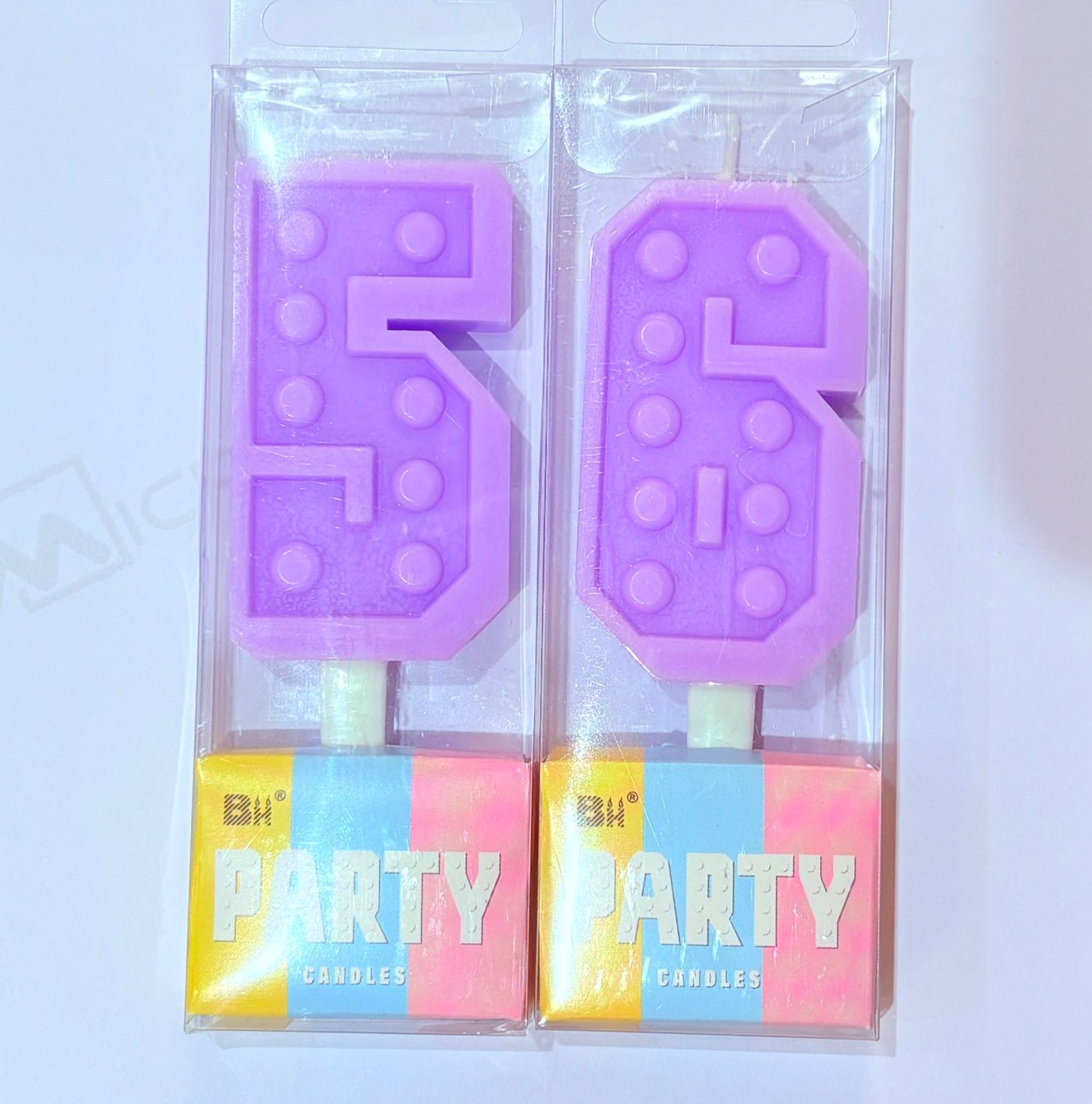 VELA NUMERO  VIOLETA 