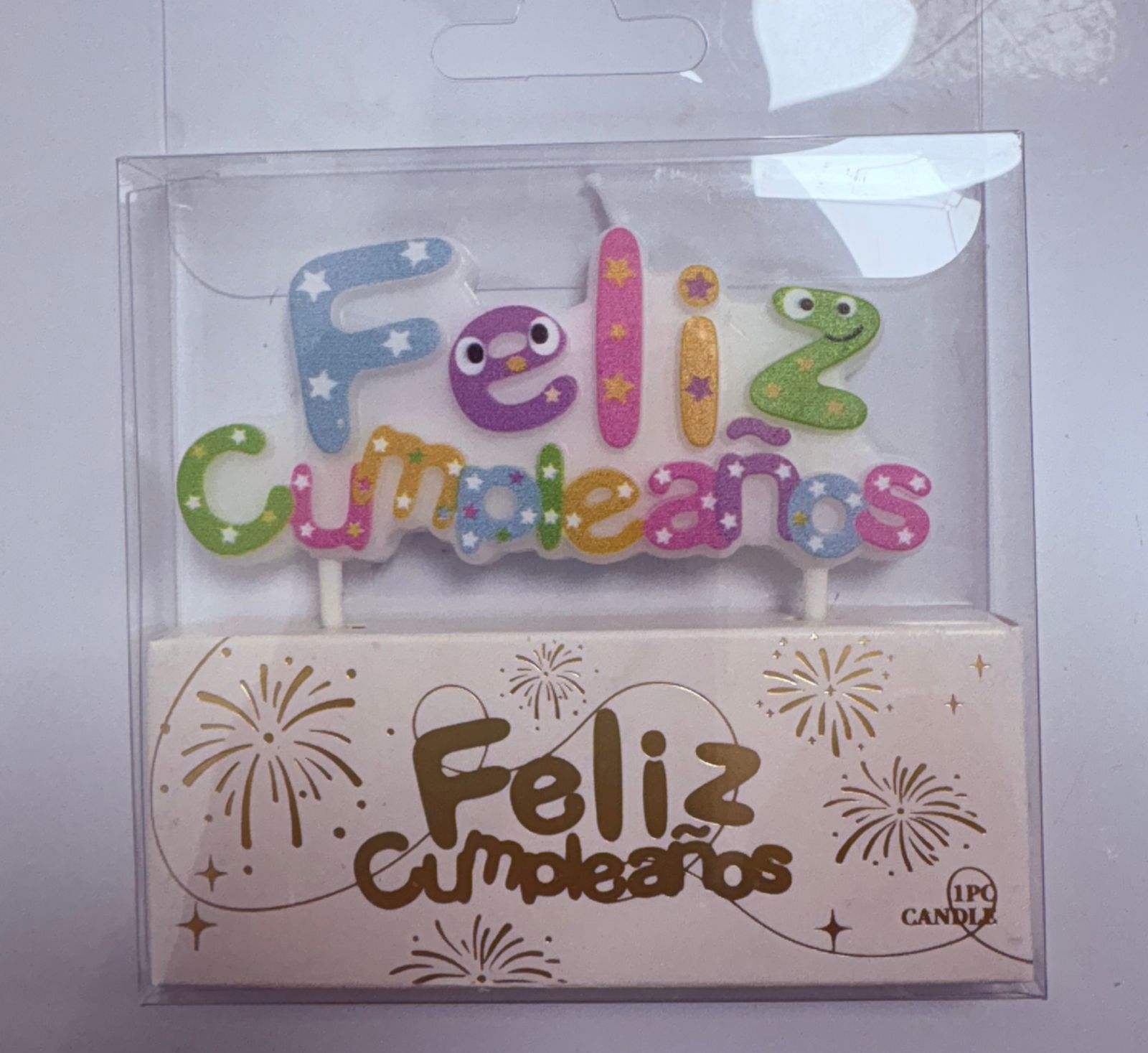 VELA FELIZ CUMPLEAÑOS MULTICOLOR